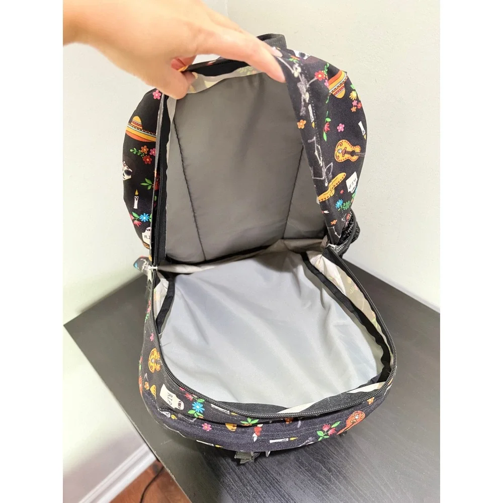 JanSport Backpack Dia De Los Muertos Day of the Dead Skull Skeleton Print Black